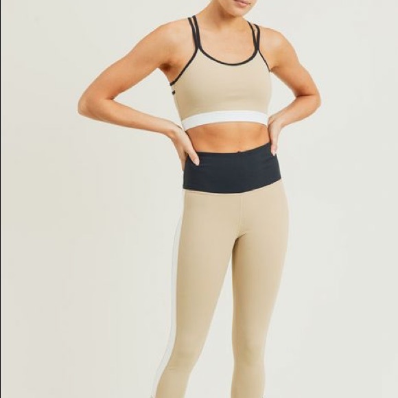 NWT Mono B Tricolor Leggings - Picture 2 of 9